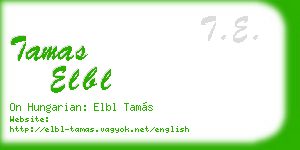 tamas elbl business card